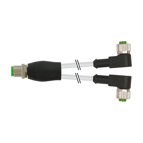 Murrelektronik M12 Y-DISTRIBUTOR / M12 FEMALE 90 Degree, PUR 3X0.34 GRAY, UL/CSA, drag ch 1.5m 7000-40741-2330150 - main
